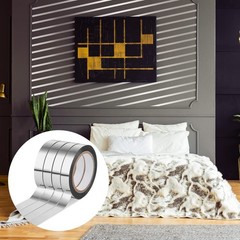 Grevosea 4 Rolls Metallic Mirror Tape, 65Ft DIY Graphic Art Tape 65Ft, Silver
