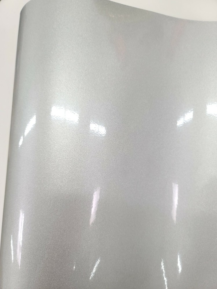 Gloss Silver Metallic Glitter Vinyl Car Vehicle Wrap Decal Sticker Film Roll