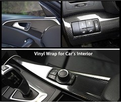 6D Carbon Fiber Vinyl Self Adhesive Film, High Gloss Black Carbon Fiber Vinyl Wr