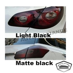 Gloss Light Black Smoke Headlight Taillight Fog Light Vinyl Tint Film 12″X78″