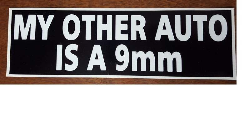 9MM My Other Auto – Funny 9mm Pro-Gun 2nd Amendment Vinyl Sticker 003