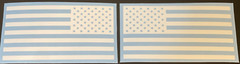 Die Cut Matte White US American Flag Sticker Tactical Military Flag USA Decal