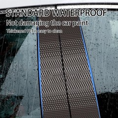 Universal Fit Carbon Fiber Vehicle B-Pillar Decals – Scratch Cover & Style