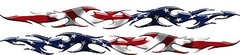 2 Car Truck American Flag Side Decals Graphics Stripes Vinyl #B1096 Ameri Flag
