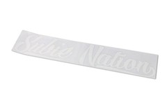 JDM 16×3″ White Subie Nation Front & Rear Windshield Banner Vinyl Decal Sticker