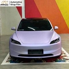 5ft x50ft PET Car Wrap Vinyl Matte Silver Phantom Purple Air Release Bubble Free