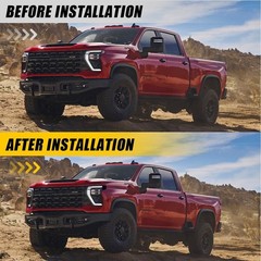 For 2022-25 Chevrolet Silverado 2X Side Marker Vinyl PreCut Overlay Tint Sticker