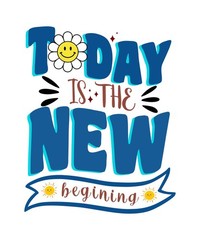 Motivational Sticker (3 Inch) Hippie Today Is A New Beginning Retro !