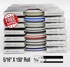 5/16″ x 150′ Roll of Accent Pinstripe for cars, trucks,RV stripe many colors