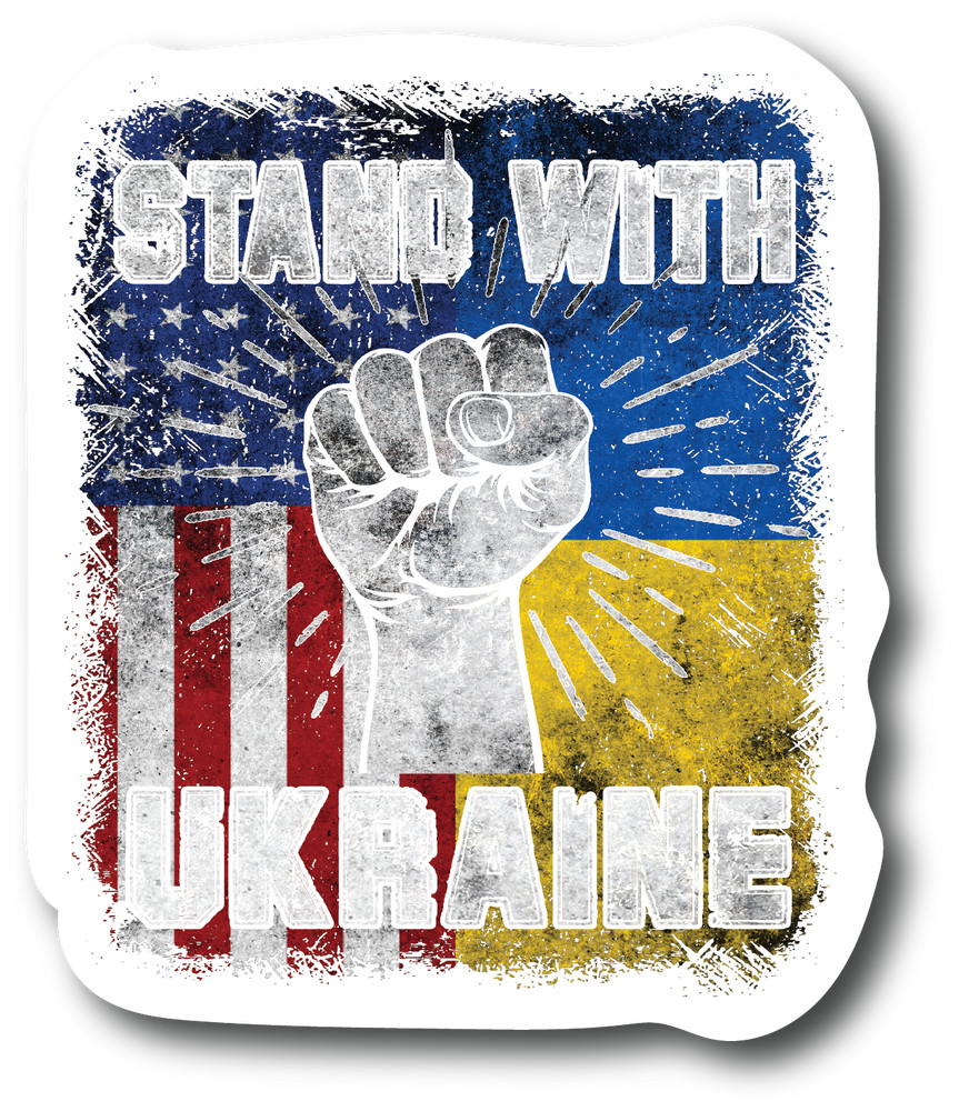 I STAND WITH USA UKRAINE FLAG MAGNET CAR TRUCK REFRIGERATOR MAGNET PM119