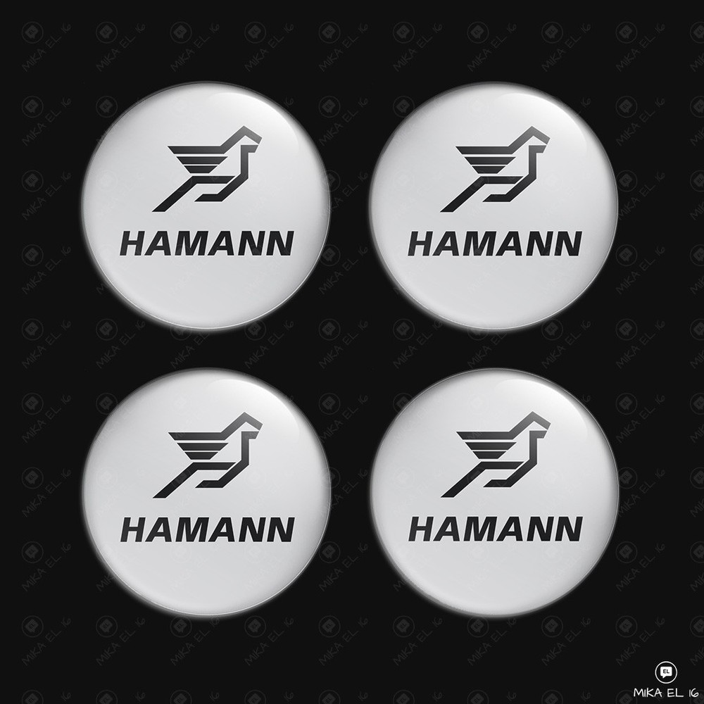 Hamann Wheel Center Cap Decals 4pcs 3D Domed Resin Sticker Emblems