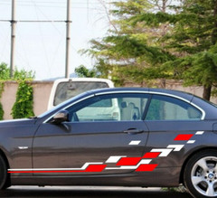 Car Sticker Racing Flags Stripes 91” for 330i 325i 335i Vinyl Side Decal ZC1060