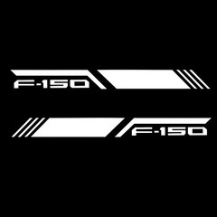 2PCS Vinyl Waterproof Decals for Ford F-150 F150 Pickup Rear Bed Side Stickers
