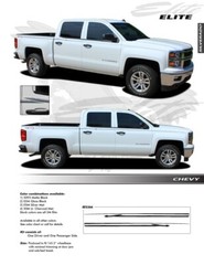 GMC Sierra Vinyl Graphics Kit 3M Pin Stripes Decals 2014-2018 Chevy Silverado