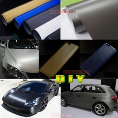 2inch W Silver Metal Matte Brushed Car Phone ALUMINUM Vinyl Wrap Sticker Tape AB