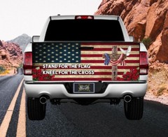 Jesus Christ United We Stand Truck Tailgate Wrap Vinyl Graphic Decal Sticker 530