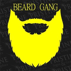 Beard Gang Decal 6″ x 6.5″ Inch by Pristine Signs & Graphics,LLC MADE IN THE USA