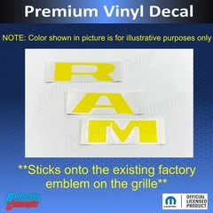 RAM Grille Emblem Overlay Decal Sticker – Fits 2019-2024 Ram 2500 3500