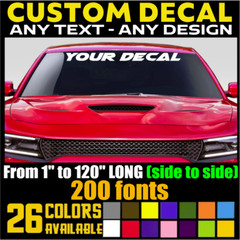 Custom Text Vinyl Lettering Sticker Decal for Cars, Trucks, Bikes, Wall, Mugs (1