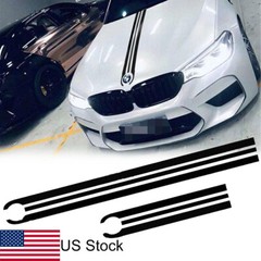 For BMW 1 3 4 5 X3 X5 X6 M3 M4 M5 M6 Black Bumper Bonnet Rear Trunk Decals 2Pcs