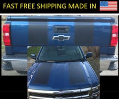 Chevrolet Silverado 1500 Rally Stripe Kit Decal Stickers 2014 2015