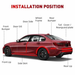 Parts Accessories Carbon Fiber Vinyl Car Door Sill Scuff Plate Sticker Protector