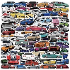 61 Pcs JDM Racing Sport Car Waterproof Vinyl Stickers