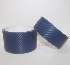 3D D Blue / Sheet Car PVC Grain Carbon Fiber Vinyl Tape Wrap Sticker Decors Trim