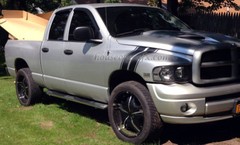 11″ wide Fender Hash mark Stripe Stripes decals fit 2009+ Dodge Ram 1500