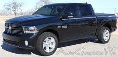 2009-2018 Hood Spear & Side Striping Decals Stripes 3M Vinyl Graphics Dodge Ram