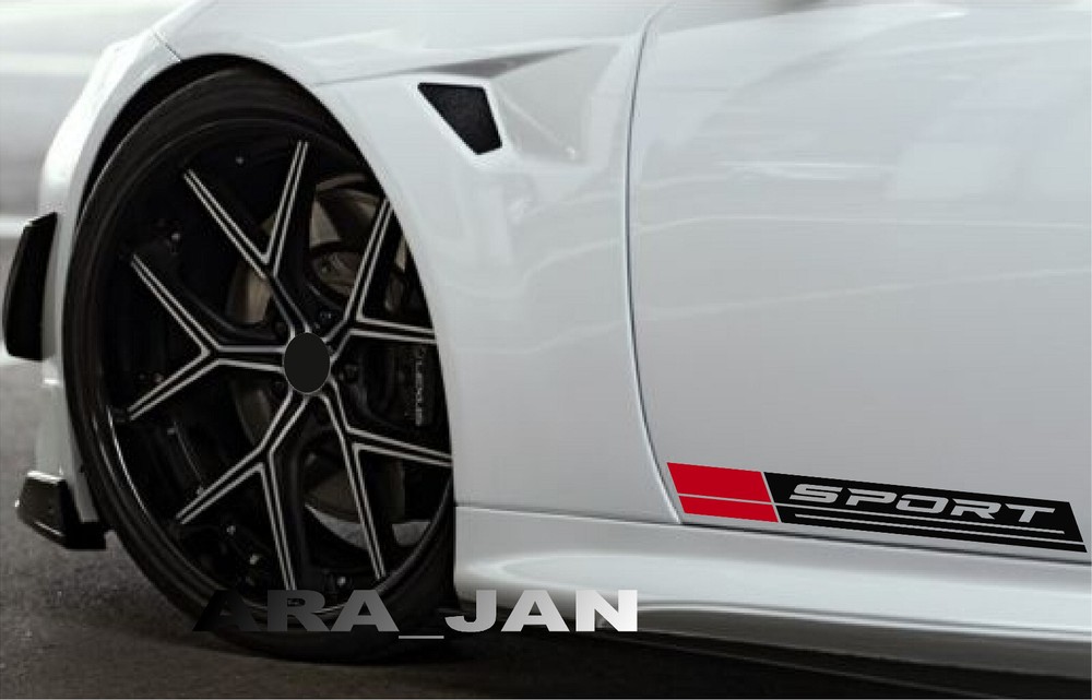 SPORT Decal Sticker car racing stripe emblem logo motorsport performance PAIR 2p