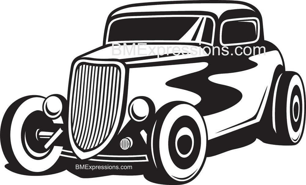 Hot Rod Style “A” Custom Classic Vinyl Decal Your Color Choice Sticker