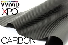 VViViD XPO Black Carbon Fiber Car Wrap Vinyl Roll Featuring Air Release