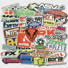 100PCS JDM Stickers Pack Car Motorcycle Racing Motocross Helmet Waterproof Decal