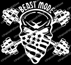Beast Mode,Release The Beast,Skull,Fitness,Exercise,CrossFit,Sticker,Vinyl Decal