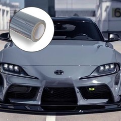 5FTx50FT PET Crystal Dark Cement Grey Vinyl Wrap Self-Adhesive Air Release