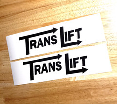 TRANSLIFT MOVER Decals Stickers 8″ (2) Gloss black Vinyl FAST USA!