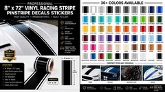 Oracal 631 or 651, High-Performance Vinyl Racing Stripe Decal 8″ X 72″