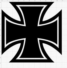 German Cross Viny Decal – Choose your size and color