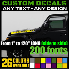 Custom Decal Banner Sticker for Cars, Trucks, Bikes, SUV, Bikes – ANY TEXT DECAL