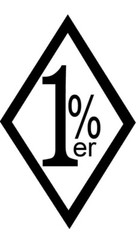 1%er One Percent Motorcycle Outlaw Vinyl Decal Sticker choose size and color
