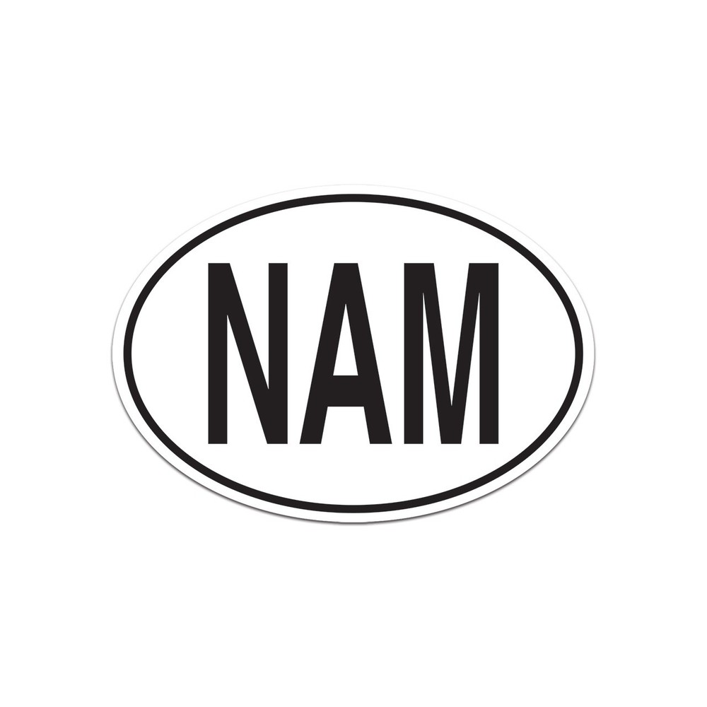 NAM Namibia Country Code Euro Oval Sticker Decal