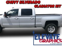 Fits Chevy Silverado Side Gladiator Graphics Stripes 3M Vinyl Decals 2014-2018