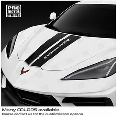 Chevrolet Corvette C8 2020-2024 Stingray R Hood Decals Stripes (Choose Color)