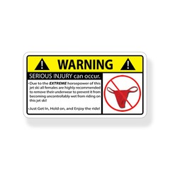 Sexy Jet Ski Thong Attention Warning Sticker Extreme OEM Vinyl Decal Graphic