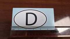 D Deutschland Germany Oval Country Vinyl Sticker Decal German Euro Truck Car
