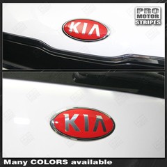 For KIA SOUL 2008-2016 Front & Rear Emblem Accent Overlay Decals (Choose Color)