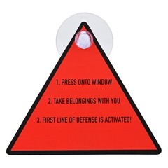 Anti Break-In Car Placard/ Sign – The Stop Seal NEW RED or YELLOW