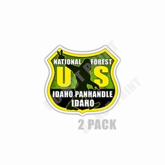 Idaho Panhandle National Forest Idaho Sticker Bigfoot Souvenir Waterproof 2 Pack