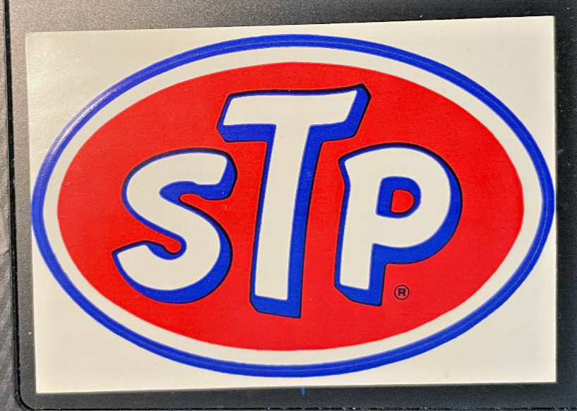 VTG STP OIL Original Decal Man Cave Hot Rod Racing 3.5″
